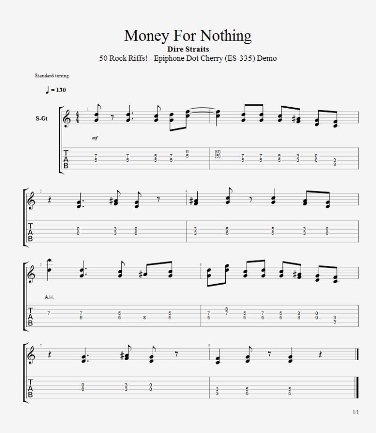 dire straits money for nothing guitar pro tab download