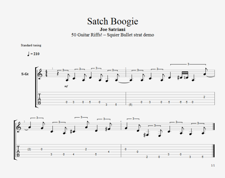 Песня соло аккорды. Joe Satriani - Satch Boogie. Ноты для гитарные буги. Гитарные буги на гитаре. Гитарный рифф.