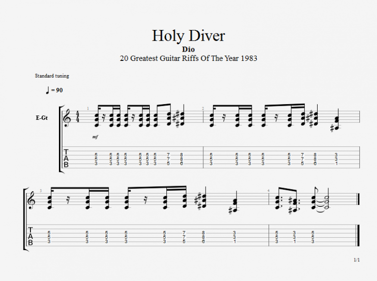 holy diver guitar pro download