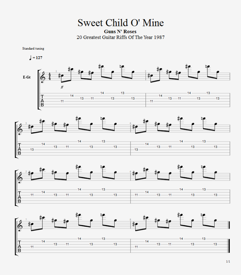sweet child o mine tab guitar pro download